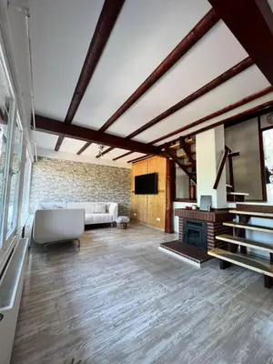 Ein Bett oder Betten in einem Zimmer der Unterkunft Ferienhaus Odenwald