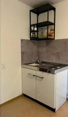 Küche/Küchenzeile in der Unterkunft Ferienwohnung auf dem Betzenberg
