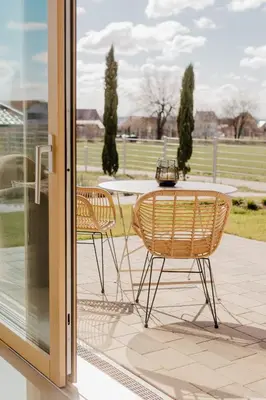 Ein Balkon oder eine Terrasse in der Unterkunft Weinberg Chalets