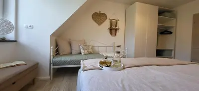 Ein Bett oder Betten in einem Zimmer der Unterkunft Auszeit bei Speyer