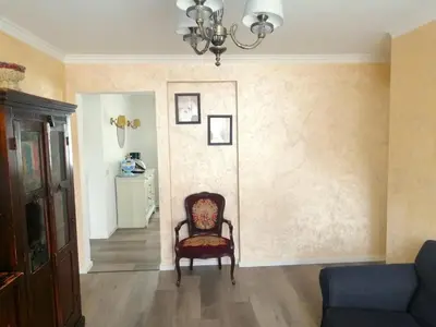 Ein Sitzbereich in der Unterkunft Ferienwohnung Rotenfels
