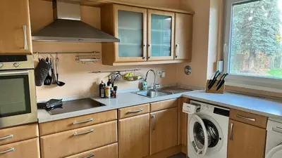 Küche/Küchenzeile in der Unterkunft Apartment centrally located in the Rhine-Main area