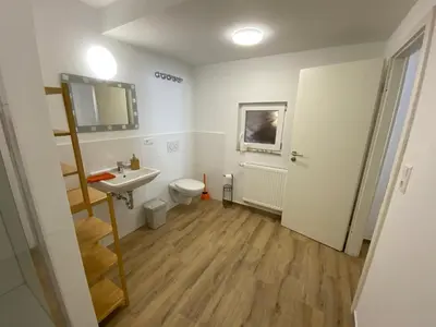 Ein Badezimmer in der Unterkunft Ferienwohnung Sattelkammer