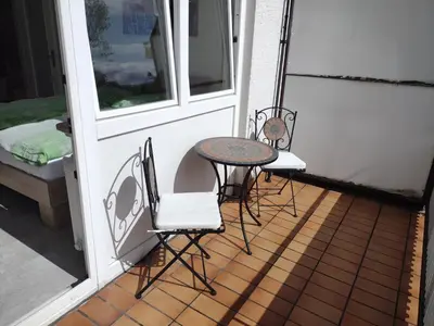 Ein Balkon oder eine Terrasse in der Unterkunft Ruhiges Apartment 7X24 Check-in