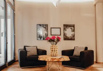 Ein Sitzbereich in der Unterkunft Villa Bosco - Boutiquehotel