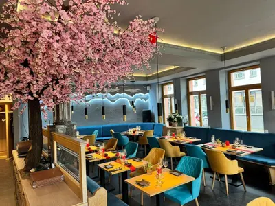 Ein Sitzbereich in der Unterkunft Gasthause Zur Krone Hotel