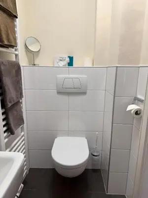 Ein Badezimmer in der Unterkunft Landgasthof Jägerstübchen