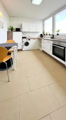 Küche/Küchenzeile in der Unterkunft Modernes Apartment mit Stil in City Lage