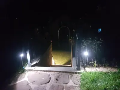 Ein Garten an der Unterkunft Ferienhaus Zum Waldrand