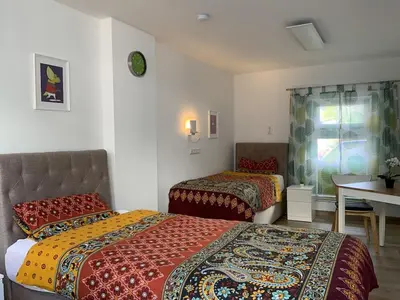Ein Bett oder Betten in einem Zimmer der Unterkunft Appartement für Monteure 18qm