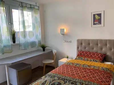 Ein Bett oder Betten in einem Zimmer der Unterkunft Appartement für Monteure 18qm