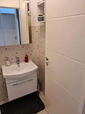 Ein Badezimmer in der Unterkunft Apartment in TOP Lage Durlacher Tor/KIT