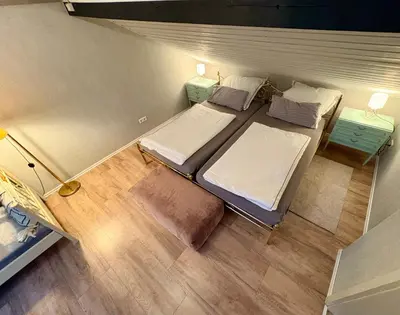 Ein Bett oder Betten in einem Zimmer der Unterkunft RelaxStay - Maisonette - Smart-TV- WIFI