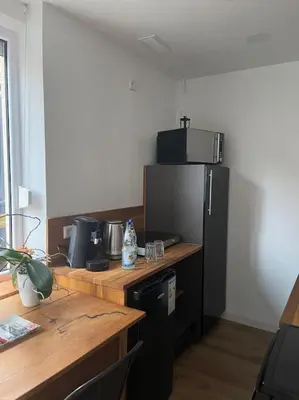 Küche/Küchenzeile in der Unterkunft Propeller Gästehaus EG