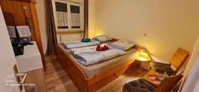 Ein Bett oder Betten in einem Zimmer der Unterkunft Gemütliches Gästezimmer an der Bergstraße Hessen