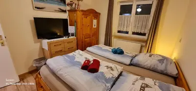 Ein Bett oder Betten in einem Zimmer der Unterkunft Gemütliches Gästezimmer an der Bergstraße Hessen