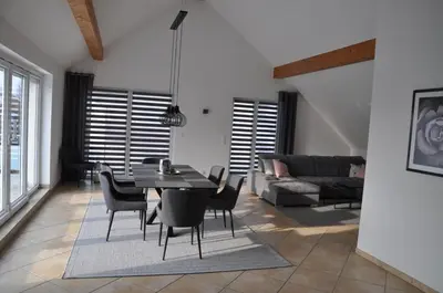 Ein Sitzbereich in der Unterkunft Schnurs Ferienwohnung