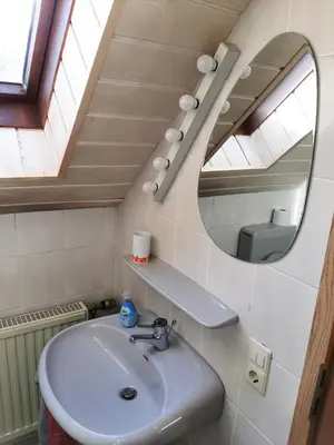 Ein Badezimmer in der Unterkunft Gästezimmer Löhrbacher Tal