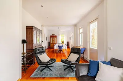 Ein Sitzbereich in der Unterkunft Villa Johanna