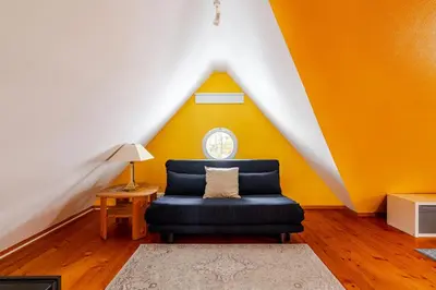 Ein Sitzbereich in der Unterkunft Villa Johanna