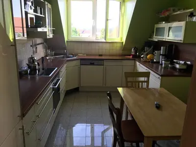 Küche/Küchenzeile in der Unterkunft 1 Zimmer (Monteurzimmer) Bruchsal/Forst 2 Personen