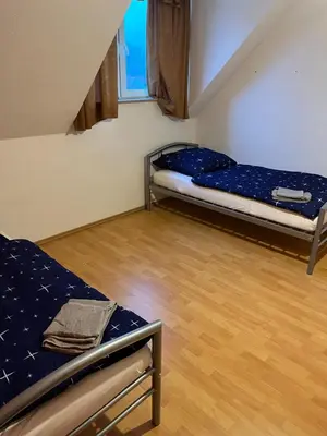 Ein Bett oder Betten in einem Zimmer der Unterkunft 1 Zimmer (Monteurzimmer) Bruchsal/Forst 2 Personen