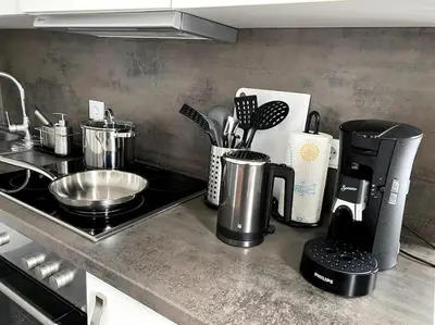 Küche/Küchenzeile in der Unterkunft Business Apartment in CityPark
