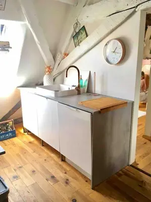 Küche/Küchenzeile in der Unterkunft maison de grès