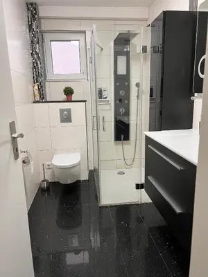 Ein Badezimmer in der Unterkunft LK FeWo