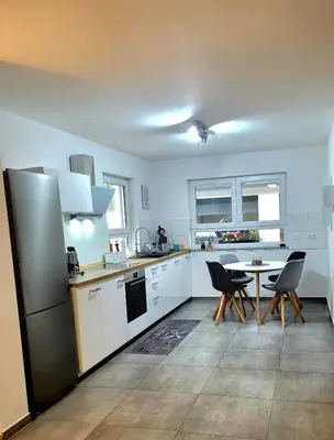 Küche/Küchenzeile in der Unterkunft Ferienwohnung Hanek