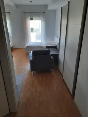 Ein Sitzbereich in der Unterkunft Apartment Nordbergstrasse
