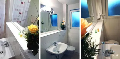 Ein Badezimmer in der Unterkunft Fleiner Gästehaus
