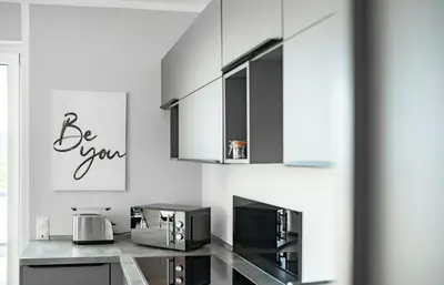 Küche/Küchenzeile in der Unterkunft Prime Park Family Deluxe Apartment Aschaffenburg