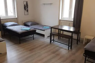 Ein Sitzbereich in der Unterkunft Monteurwohnung - Vaihingen