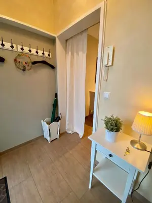 Ein Sitzbereich in der Unterkunft Wohnung Löwenstein