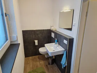 Ein Badezimmer in der Unterkunft Apartment im Nordschwarzwald