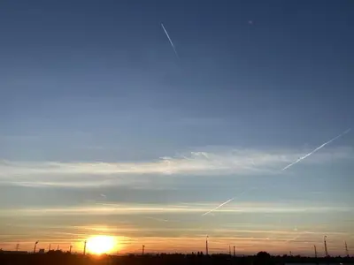 Blick auf den Sonnenuntergang/Sonnenaufgang von der Ferienwohnung aus oder aus der Nähe