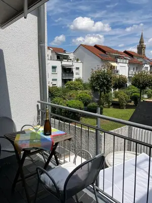 Ein Balkon oder eine Terrasse in der Unterkunft Komfortferienwohnung Zentrum