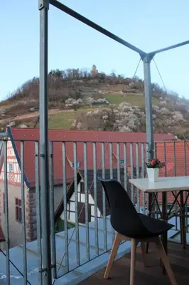 Ein allgemeiner Bergblick oder ein Berglick von der Ferienwohnung aus