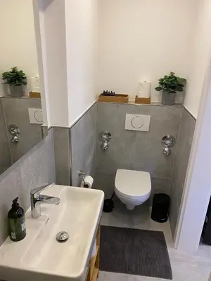 Ein Badezimmer in der Unterkunft Ferienwohnung Schleifnest