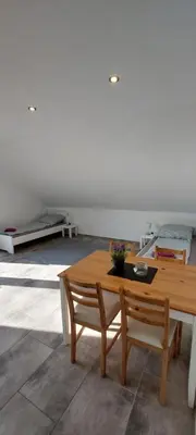 Ein Sitzbereich in der Unterkunft Große tolle 4 Zimmer Ferienwohnung im Herzen des Odenwaldes