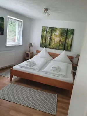Ein Bett oder Betten in einem Zimmer der Unterkunft Naturpanorama
