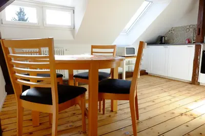 Küche/Küchenzeile in der Unterkunft heidel-home 2Raum Studio