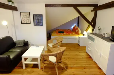 Ein Sitzbereich in der Unterkunft heidel-home 2Raum Studio