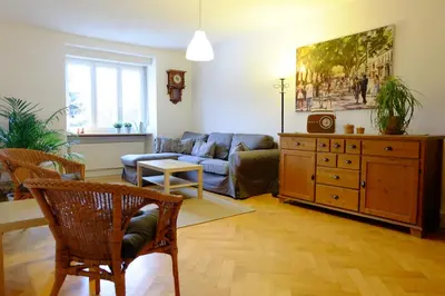 Ein Sitzbereich in der Unterkunft heidel-home 3Raum Wohnung