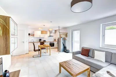 Küche/Küchenzeile in der Unterkunft Ferienwohnung Am Rehgarten