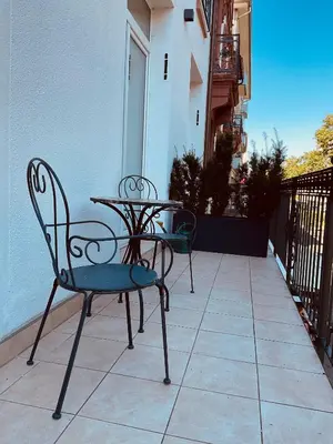 Ein Balkon oder eine Terrasse in der Unterkunft Stadtpalais am Schöntal