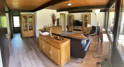 Grundriss der Unterkunft Bungalow Nordschwarzwald im Ferienpark Schellbronn mit tollem Garten für Natur- und Tierliebhaber