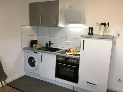 Küche/Küchenzeile in der Unterkunft Gemütliches Apartment am Kurhaus in Dobel