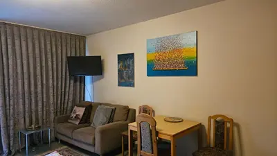 Ein Sitzbereich in der Unterkunft Appartement an der Weinstraße Bad Bergzabern
